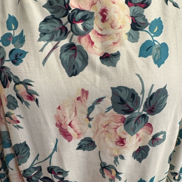 80’S VINTAGE E.D. MICHAELS Floral Women’s Dress Size 13/14 Pockets Modest Farm - Picture 6 of 15